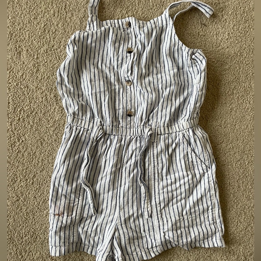 Blue Striped Romper
